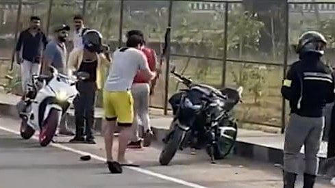 Gurugram: Group Of Men Assault Biker With Baseball Bat On Highway, Bike