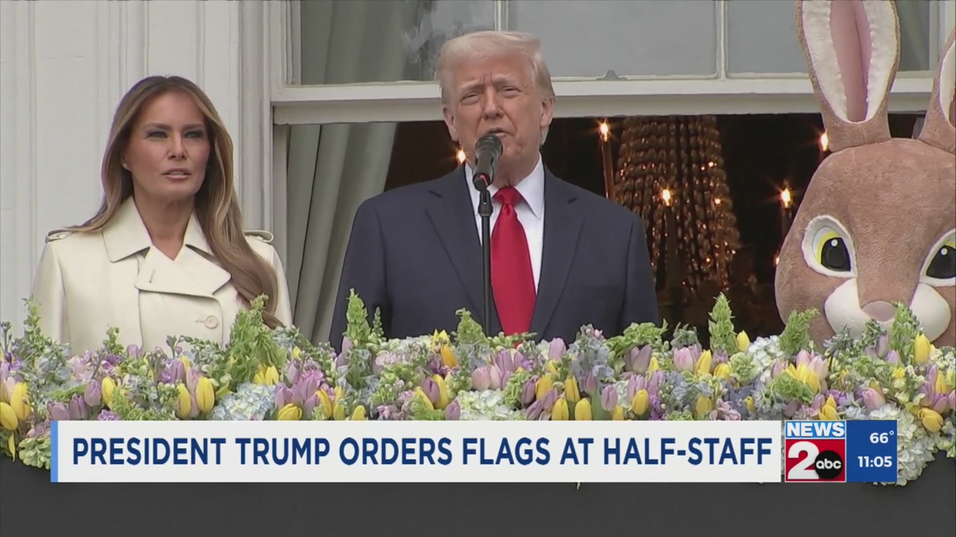 President Trump orders flags at halfstaff