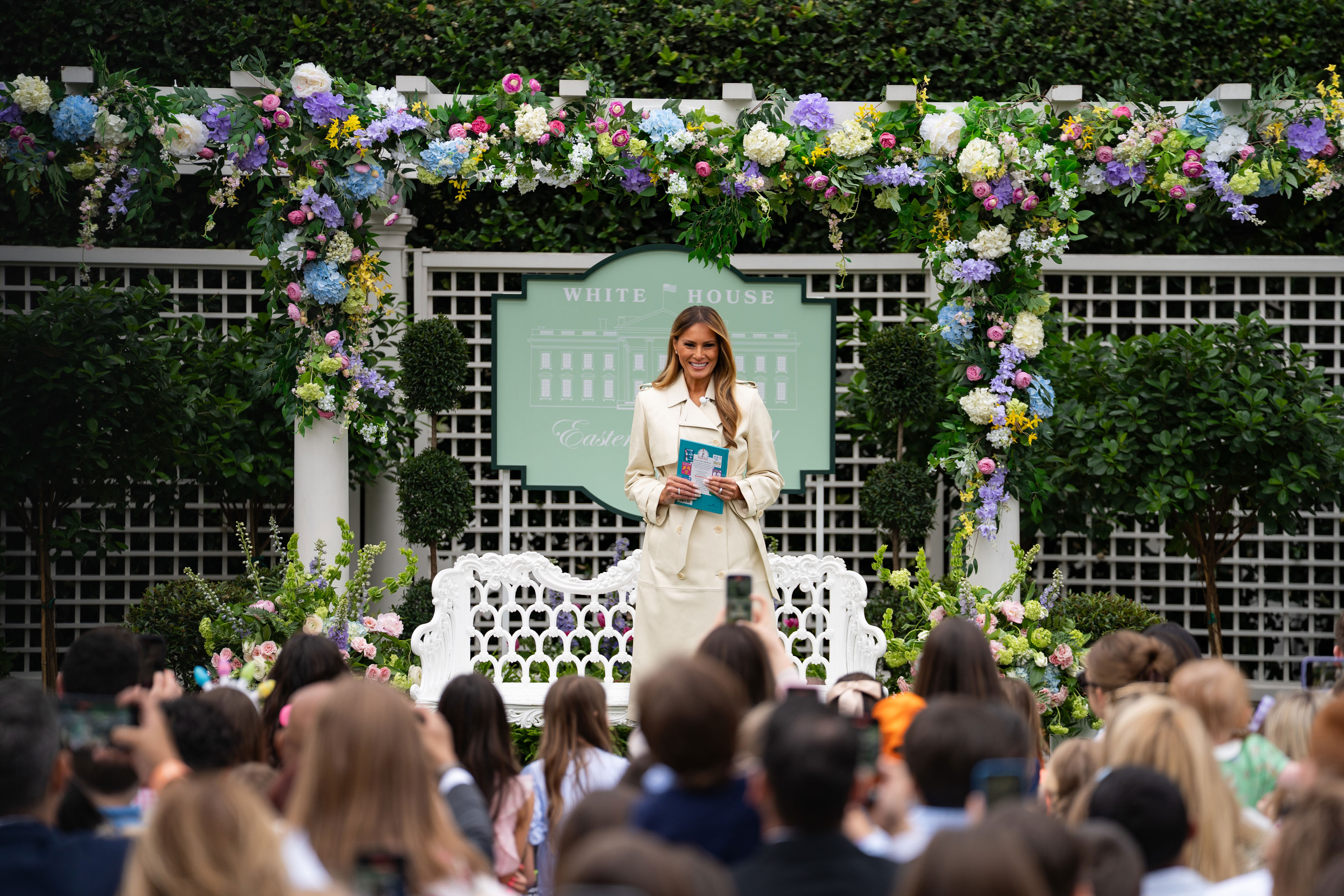 At the White House Easter Egg Roll, the first lady has risen