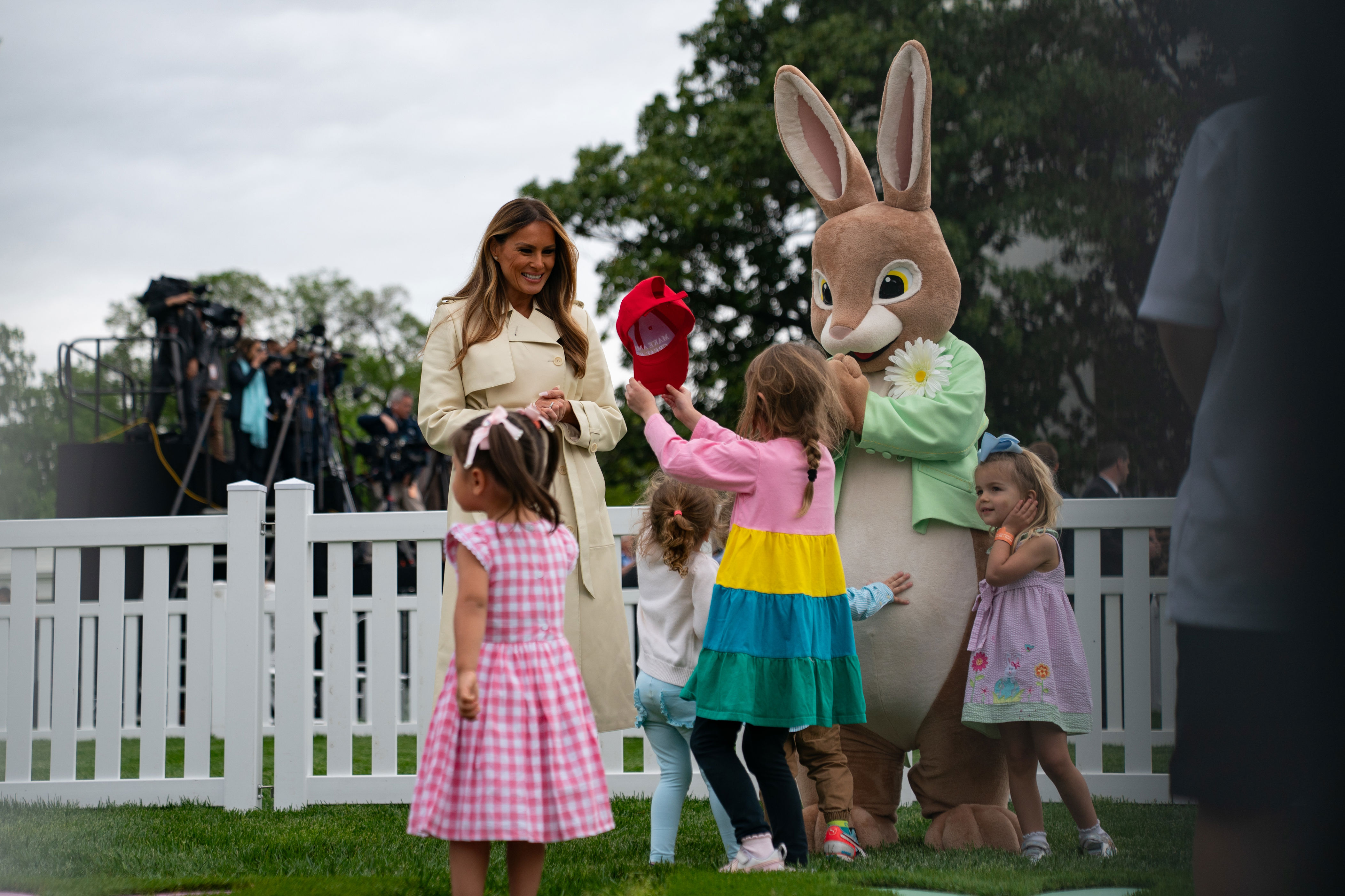 The event served as another soft launch for “Be Best,” first lady Melania Trump’s White House initiative from the first term that she is in the process of rebooting for the second. (Allison Robbert/For The Washington Post)