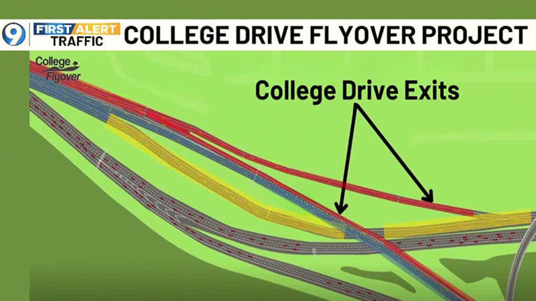 DOTD: New College Drive exit ramps open this week