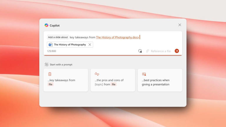 Microsoft Copilot now lets you turn a file into a PowerPoint slide ...