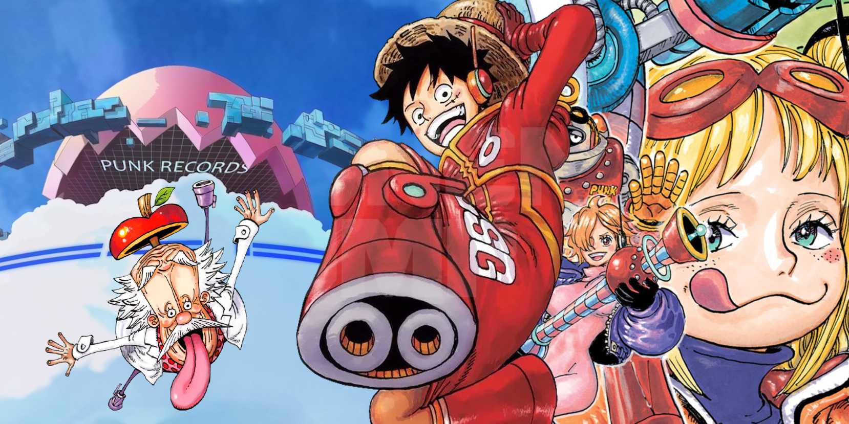 Luffy, Vegapunk, and others in Egghead filler in One Piece.