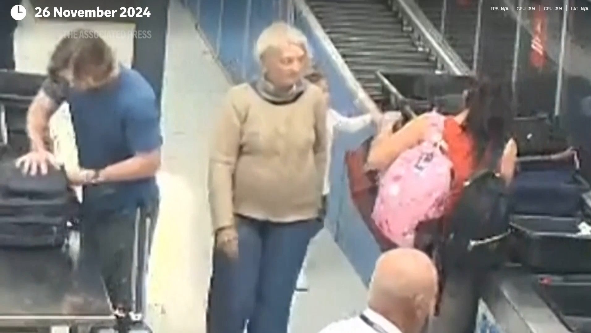 Dali seemed to go through the airport largely unnoticed and boarded a flight from New York to Paris (AP)