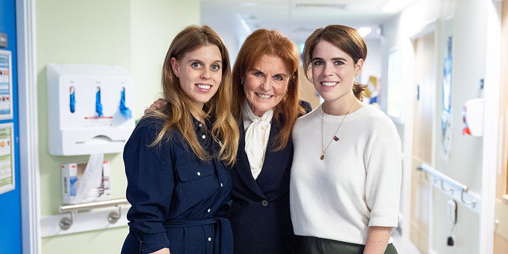 Princesses Beatrice and Eugenie Join Their Mom Sarah Ferguson For An