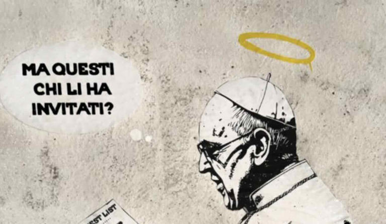 Papa Francesco, murales Laika