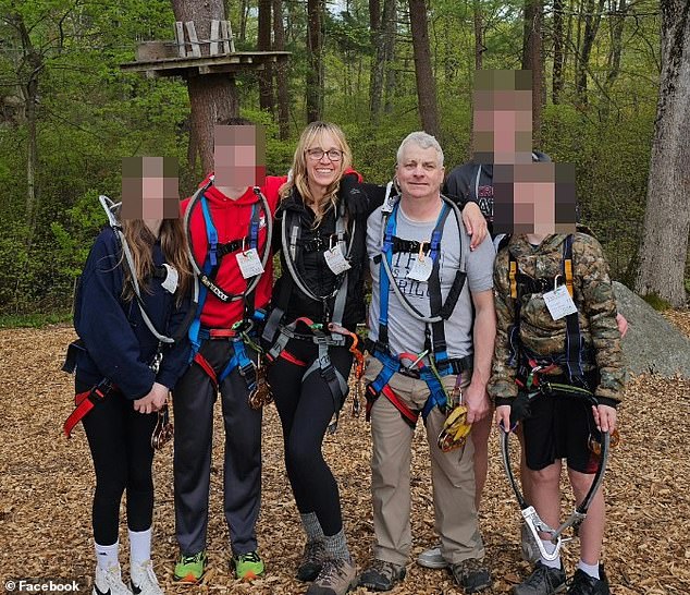 Mother falls to her death in front of three of her children while