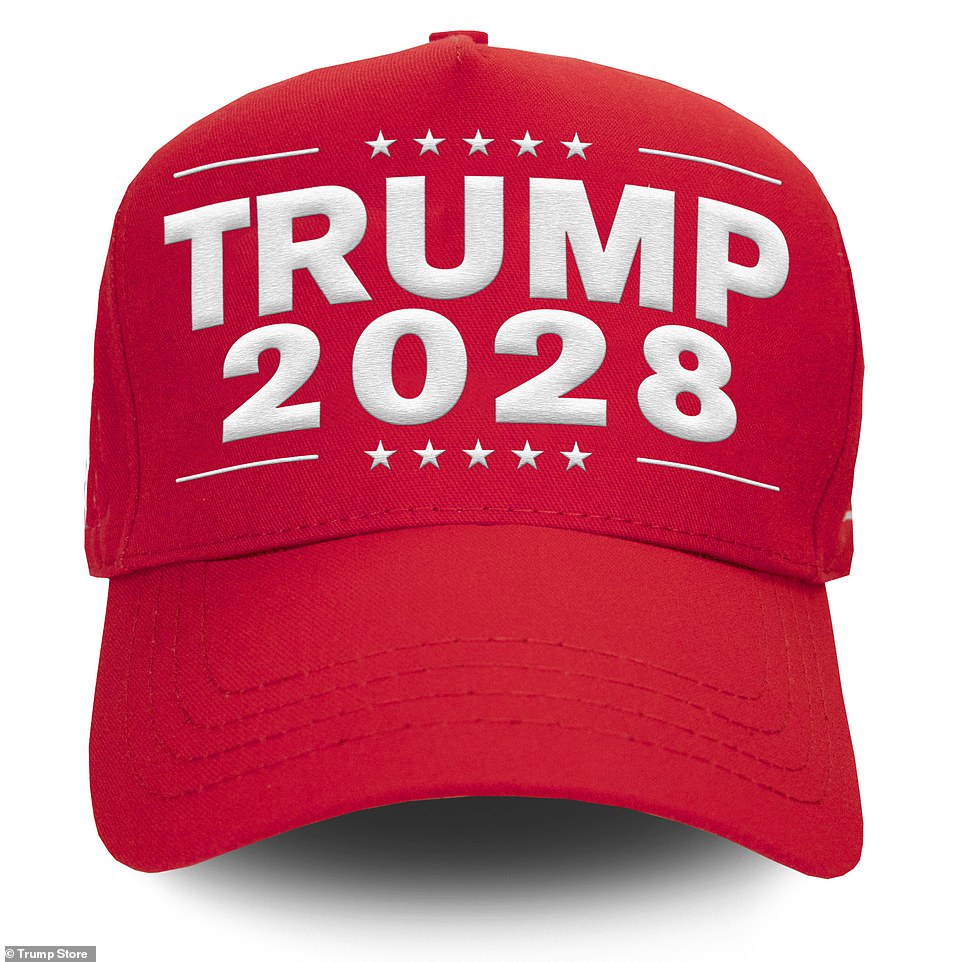 Trump store launches 2028 hats to tease third term