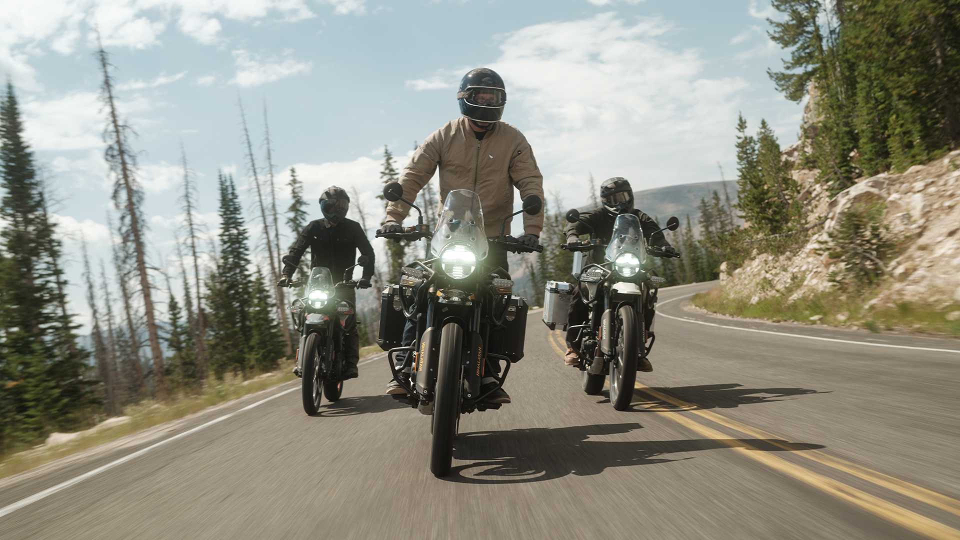 2024 Royal Enfield Himalayan 450 riding on highway 2