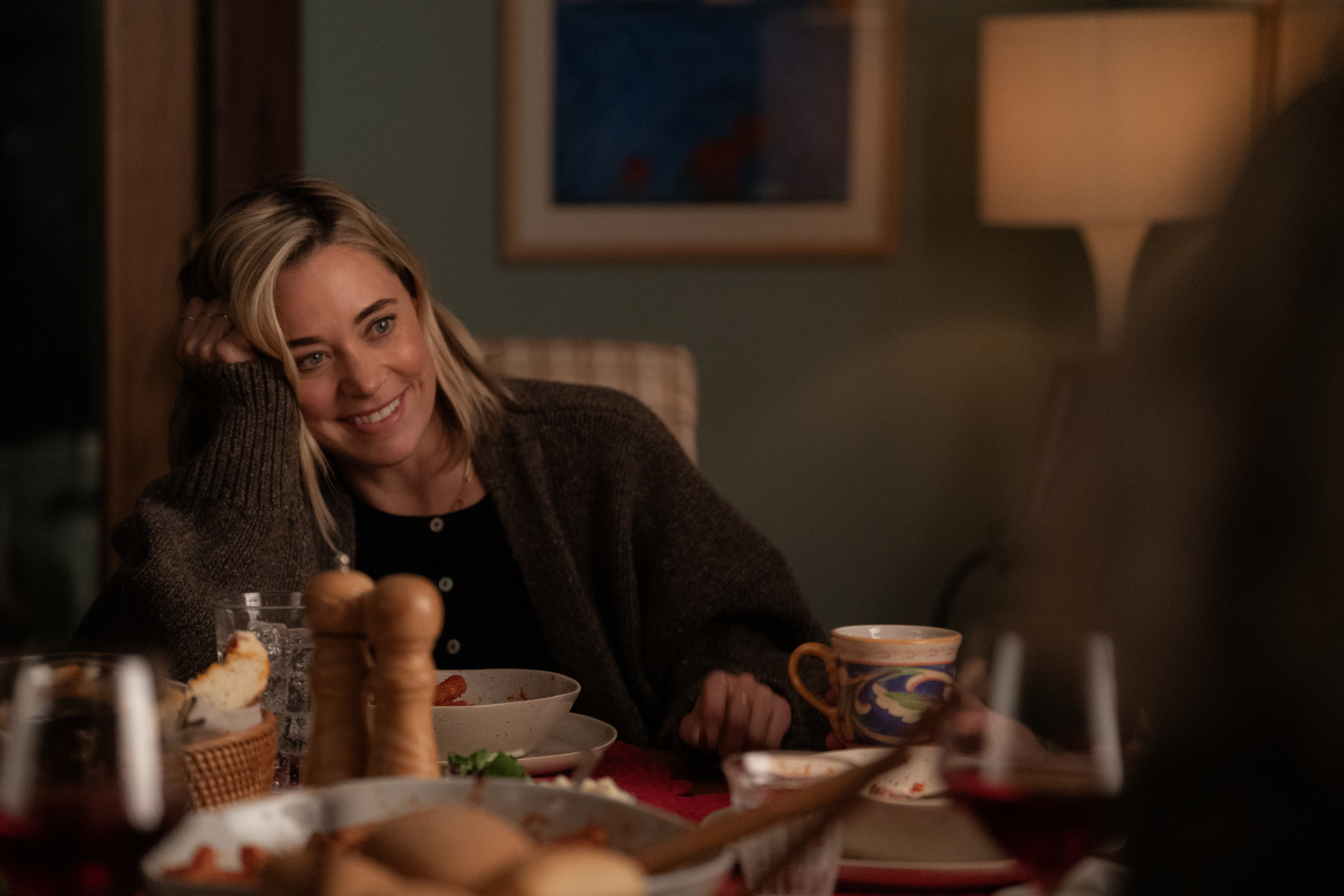 Ginny (Erica Henningsen), moments before the cliffhanger reveal, in the Four Seasons finale. (Image credit: Jon Pack/Netflix)