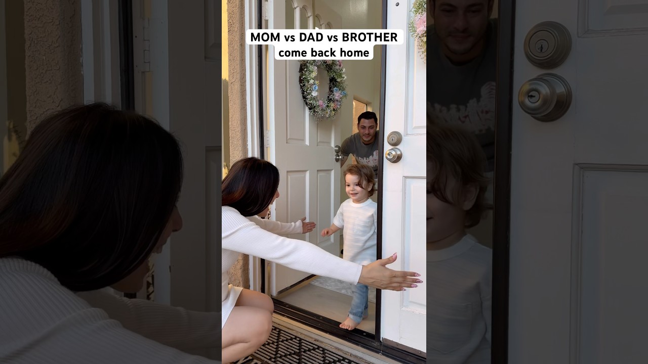 Mom vs Dad vs Brother Competing for Baby’s Reaction