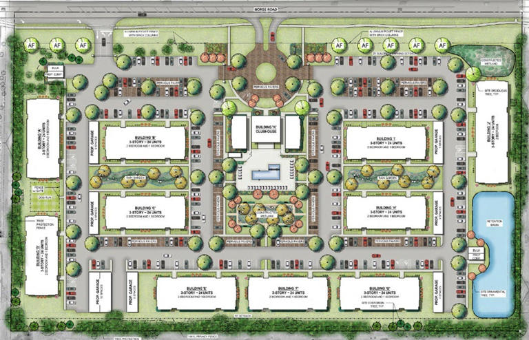 View of Old Mercy Academy site to be apartment complex