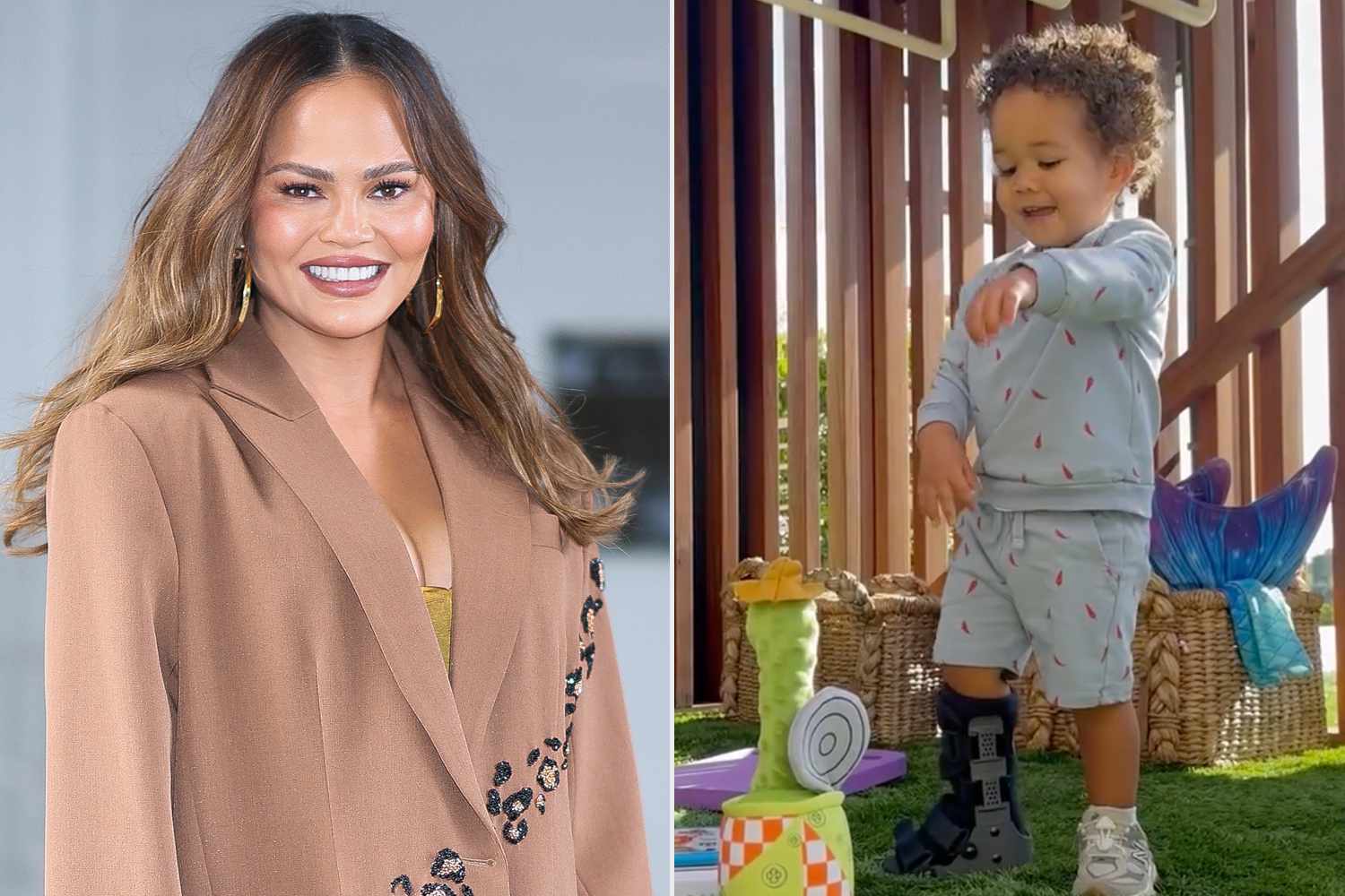 Chrissy Teigen Explains Why Her 22MonthOld Son Wren Is Wearing a