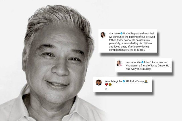 Celebrities send heartfelt messages as news of Ricky Davao's death announced