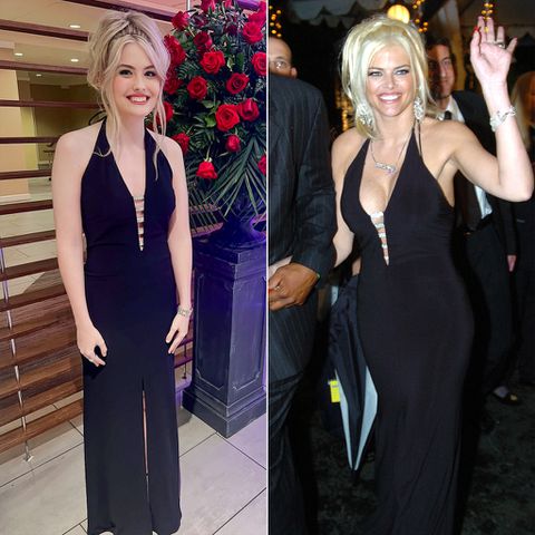 Dannielynn Birkhead Wears Mom Anna Nicole Smith's Backless Gown to the