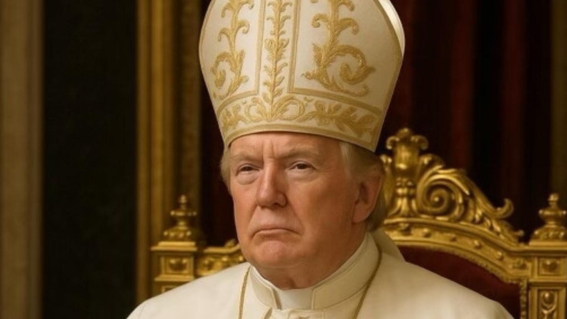  La reacción de un presbítero amigo de Francisco a la foto que Trump ha subido como Papa: "Banal, ridícula e insultante" 