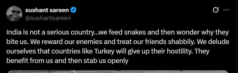 'India is not a serious country': New Delhi under fire for 'rewarding' known Pakistan-backer Turkey