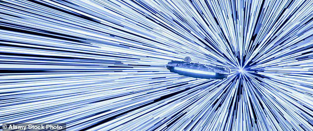 In Star Wars, entering hyperspace stretches the stars into bright blue streaks away from a singular point. In reality, although things coming from ahead would appear blue, the view from the window of a spaceship would be very different
