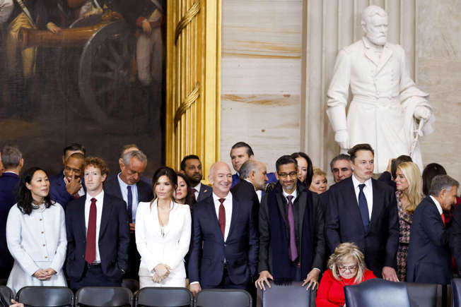 tech leaders at Trump's inauguration