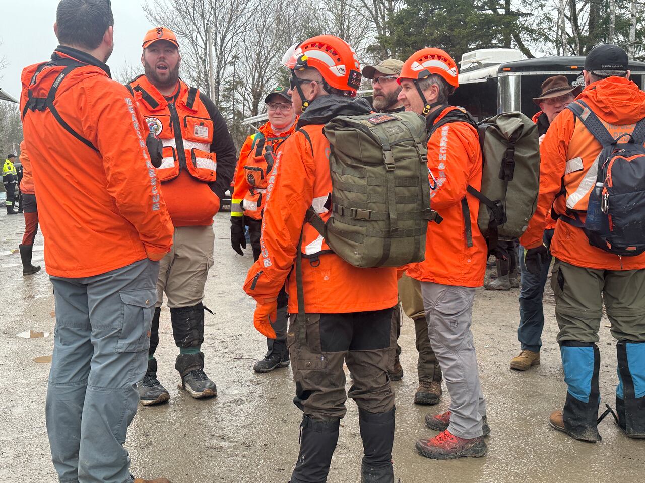 Upwards of 160 people took part in the search on Sunday. (Josh Hoffman/CBC)
