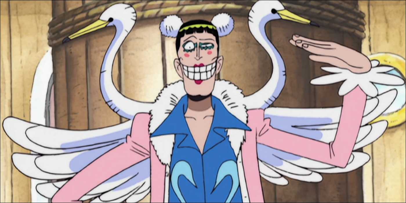 Bon Kurei smiling aboard the Going Merry in One Piece