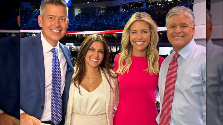 Ainsley Earhardt with Sean Hannity and Sean Duffy and Rachel Campos-Duffy