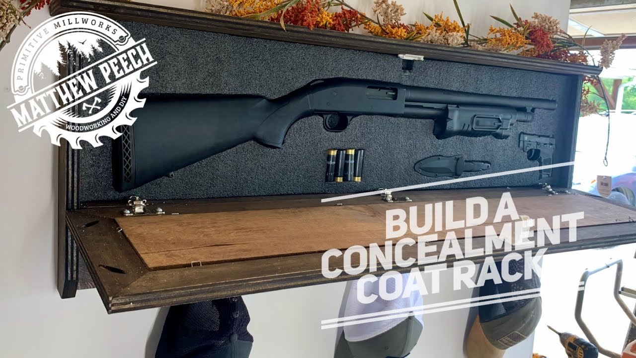 Shotgun concealment hat/coat rack build