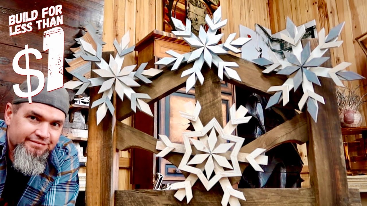 One picket - 3 wooden snowflakes - make money woodworking