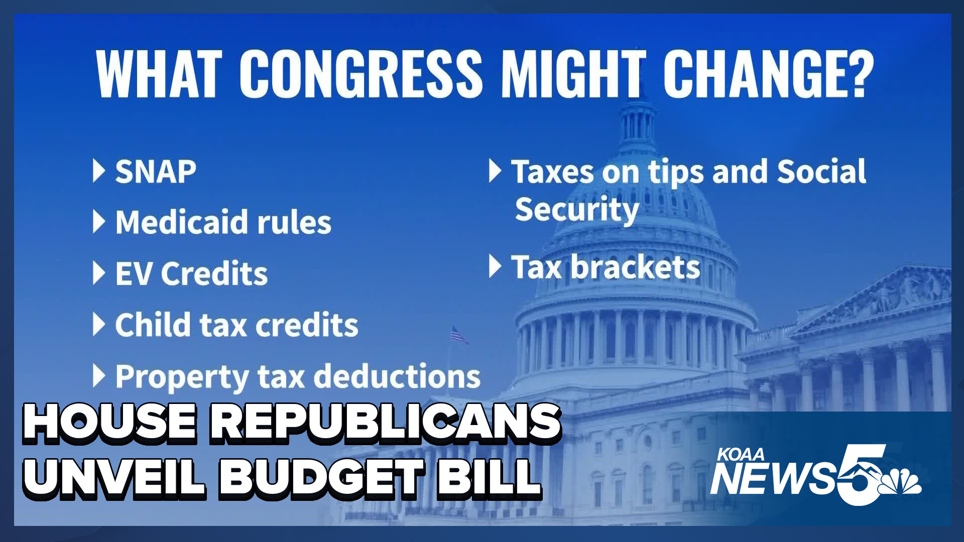 House Republicans Unveil New Budget Bill Key Highlights And Tax Cuts