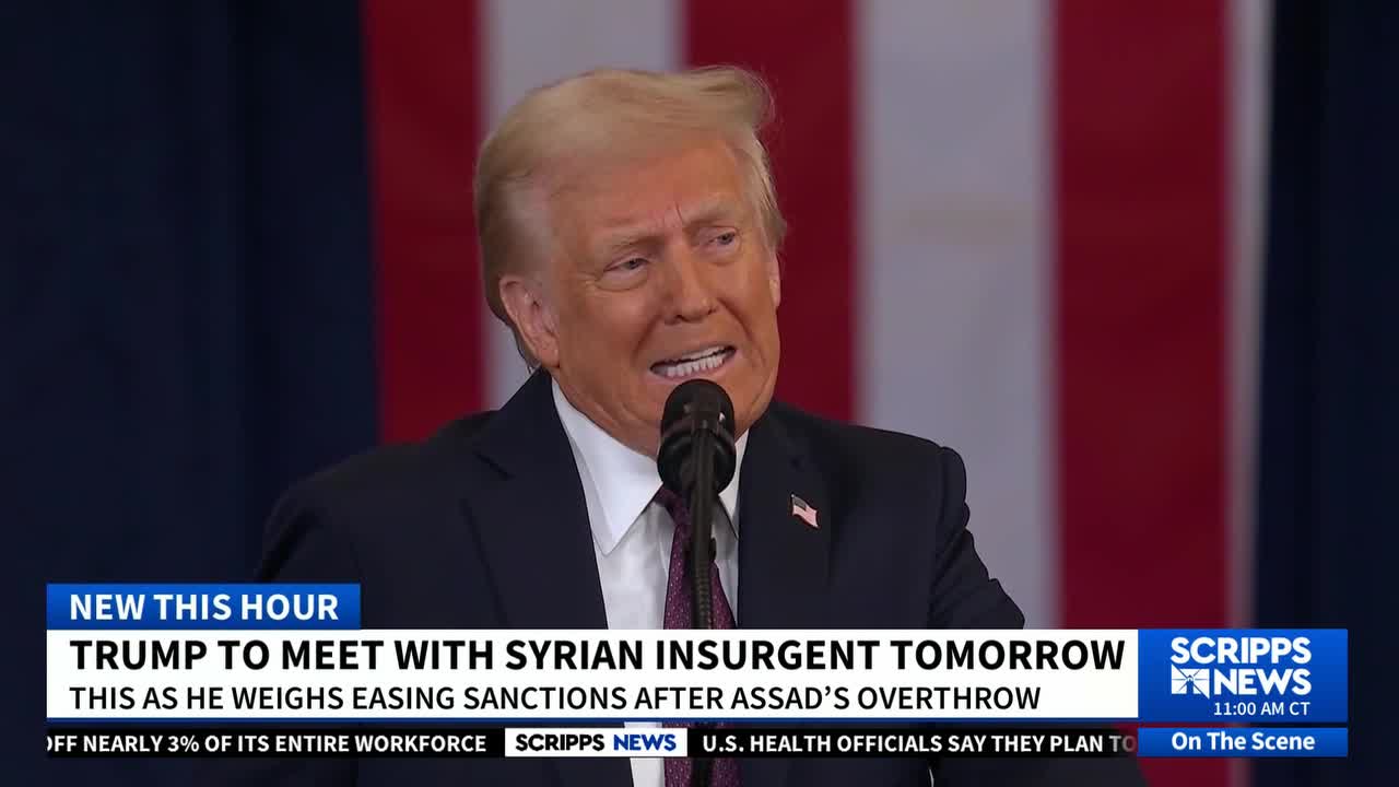 Trump to meet with exinsurgent turned Syrian president in Saudi Arabia