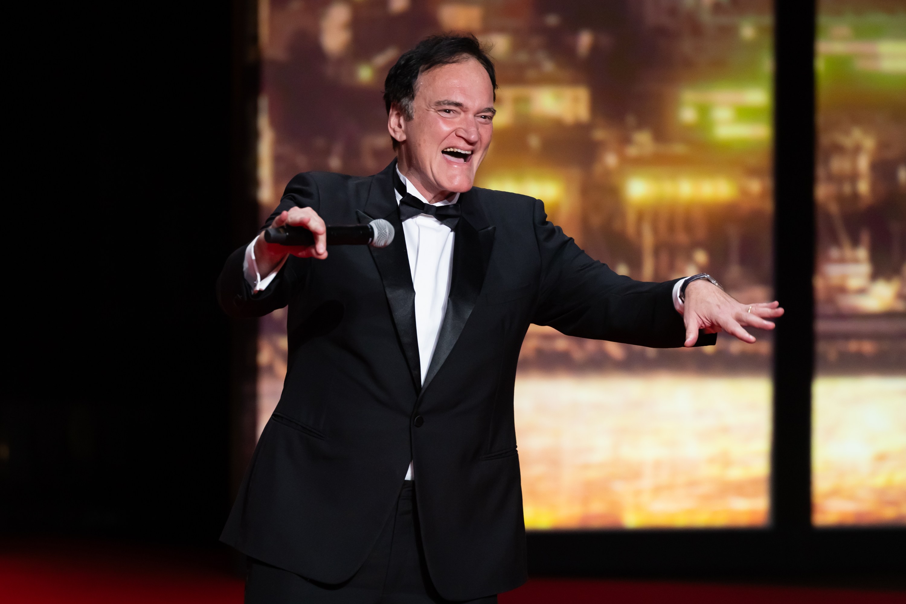 Tarantino prepares to drop the mic.