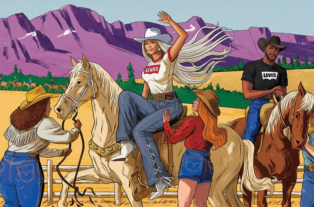 Beyoncé Nods to ‘Cowboy Carter' Track With New Levi's Tee Collab With a