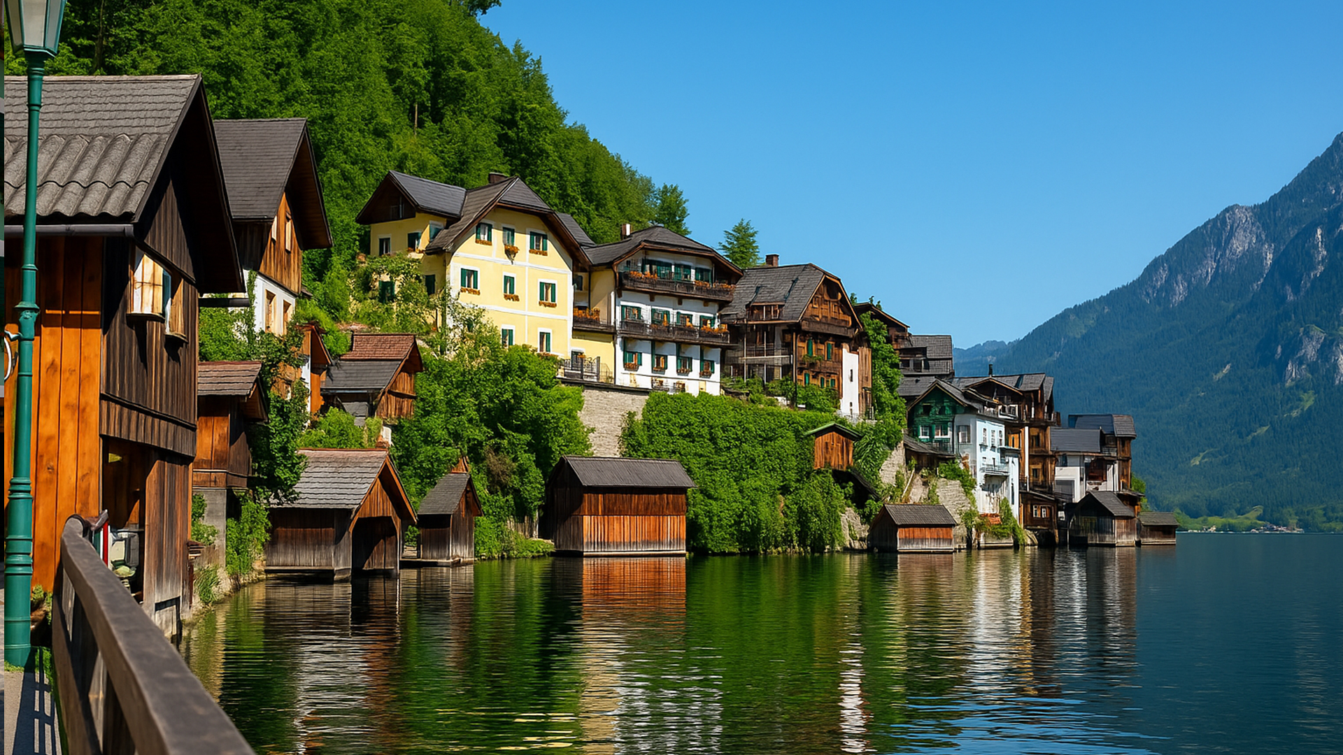 Hallstatt – Un Pueblo Histórico en el Lago Más Pintoresco de Austria (4K) |  Watch, image size:1920x1080