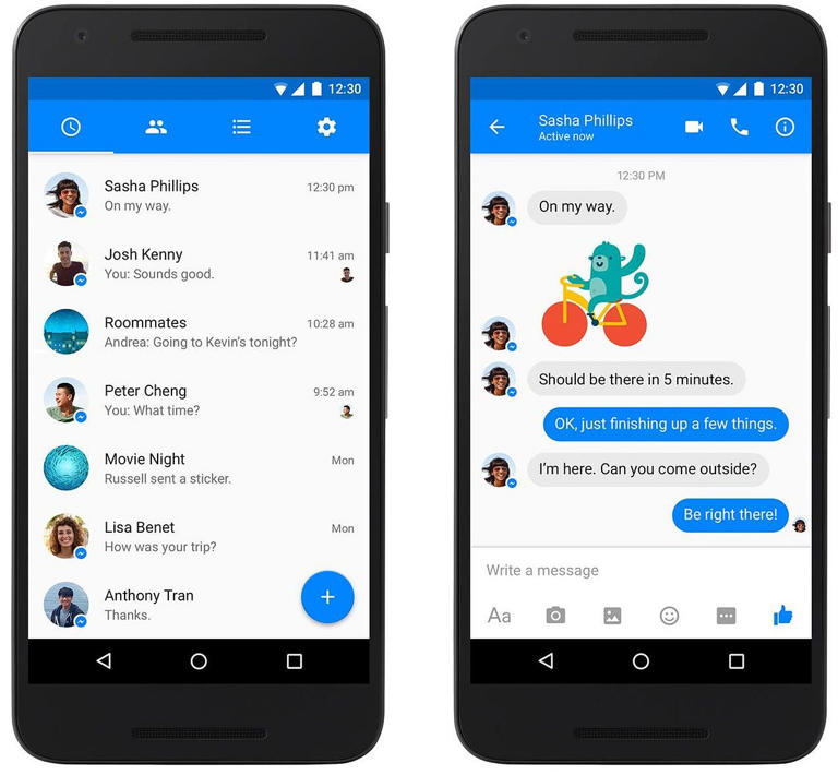 Facebook Messenger y Material Design: Así es el salto visual en Android