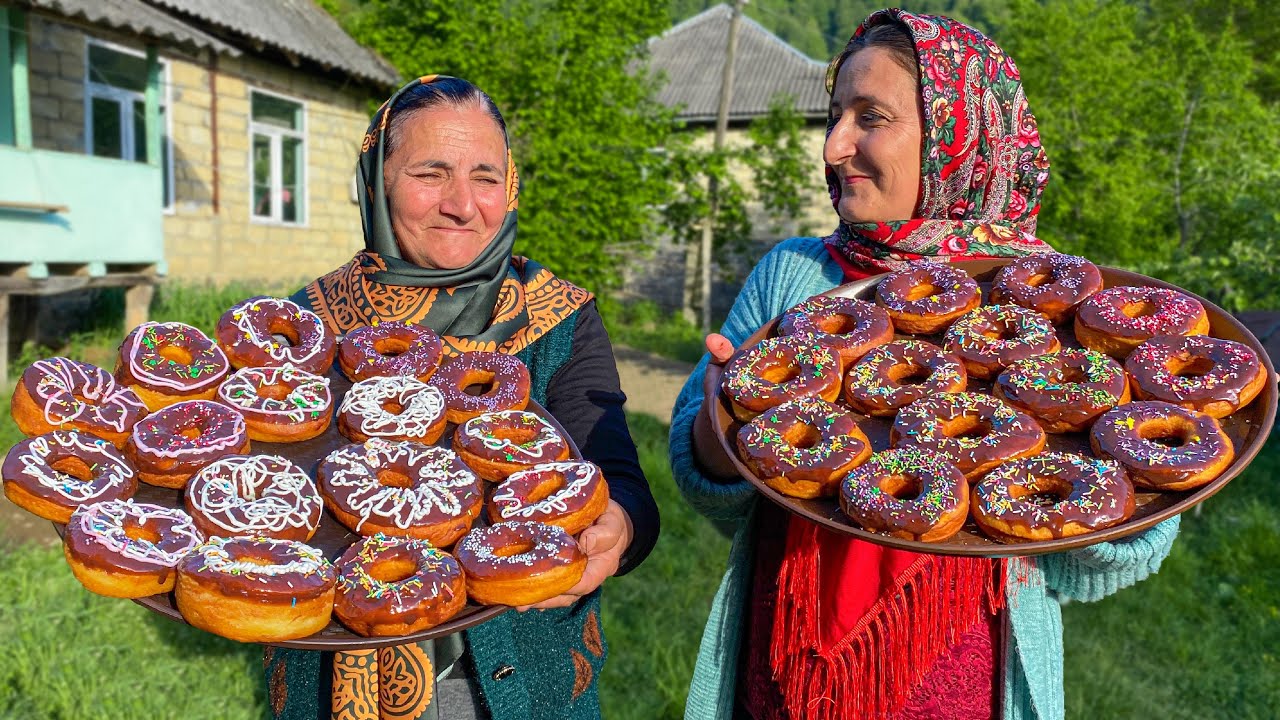Golden donuts made in a quiet Azerbaijani village