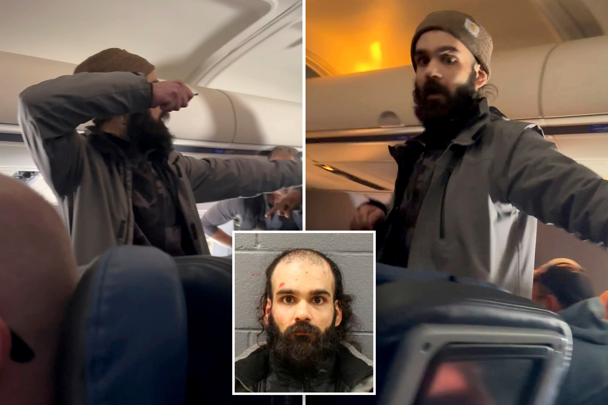 Passenger pleads guilty after attempting to open emergency exit, stab