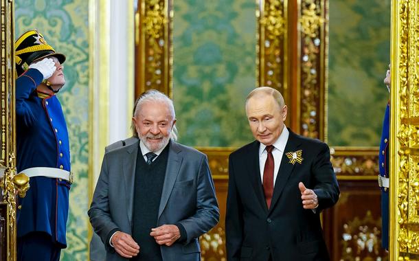 Putin agradece a Lula pelos esforços pela paz com a Ucrânia