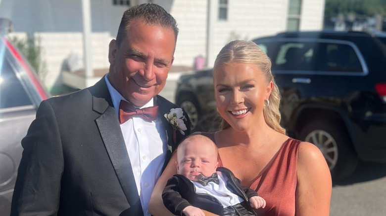 Nicholas Riccio and Karoline Leavitt with their son, Niko