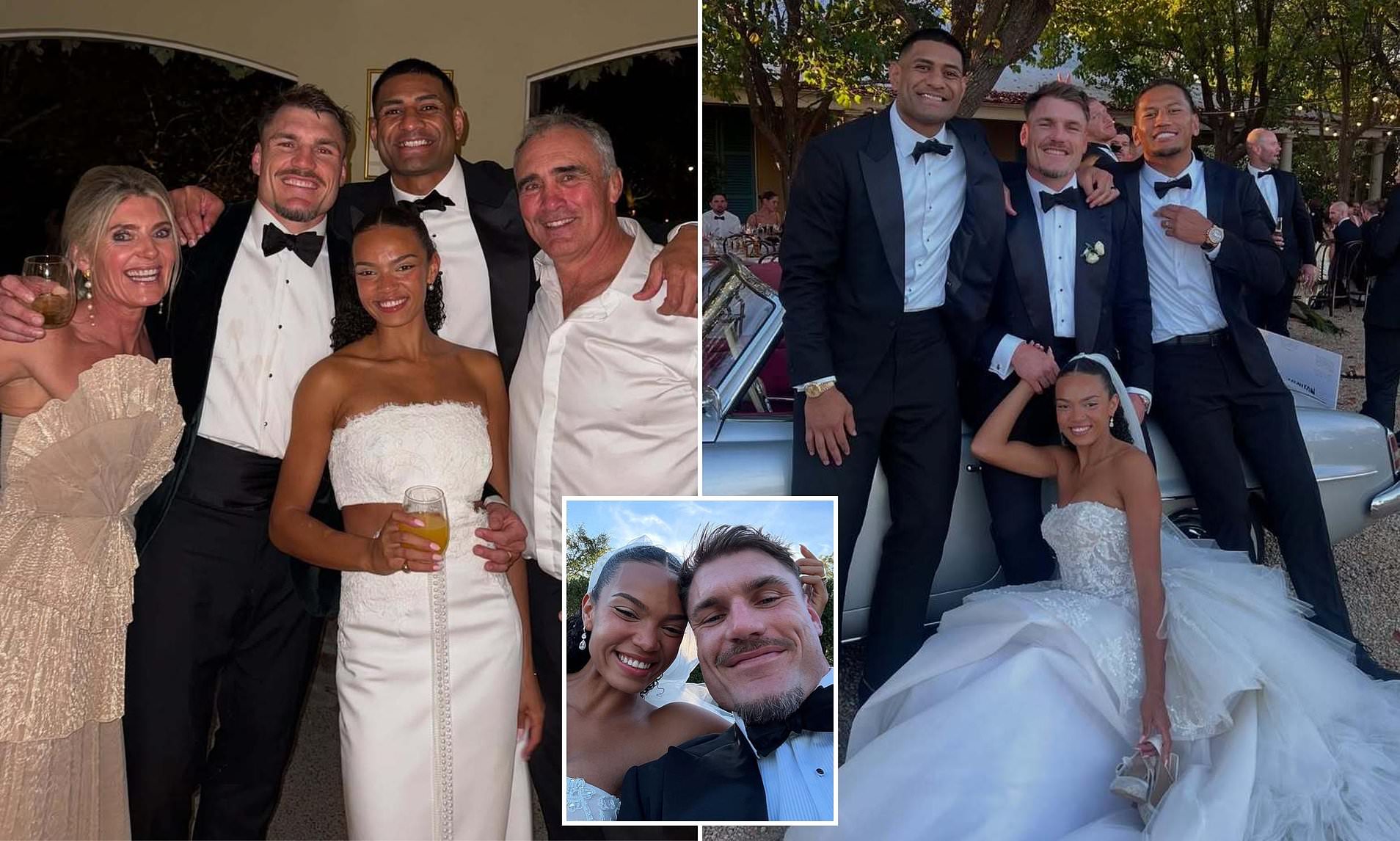 Footy star Angus Crichton reveals all about his stunning wedding in series  of intimate photos, image size:1908x1146