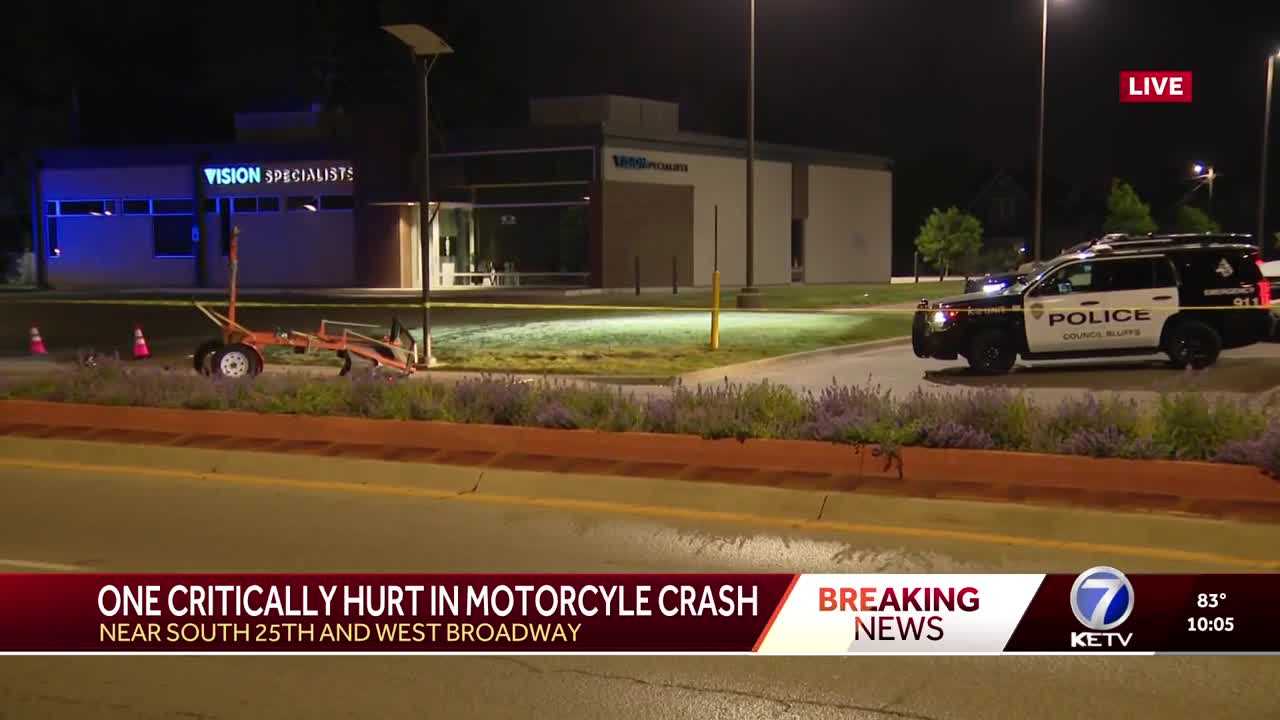 Motorcycle crash sends one person to the hospital