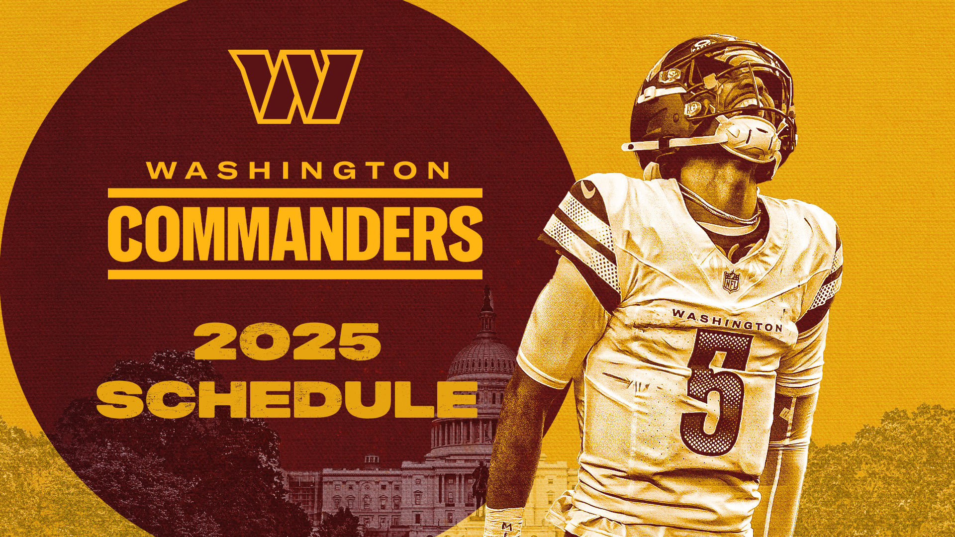 Washington Commanders 2025 Schedule Dates Times TV Channels For