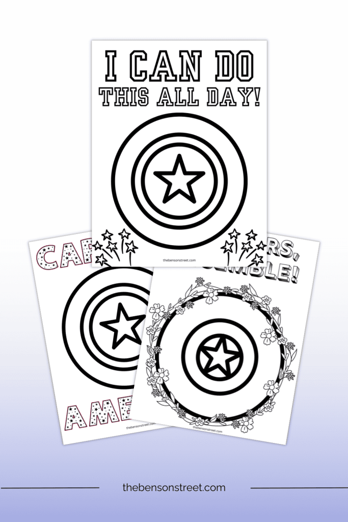 Free Printable Captain America Shield Coloring Pages for Captain America Shield Free Printable