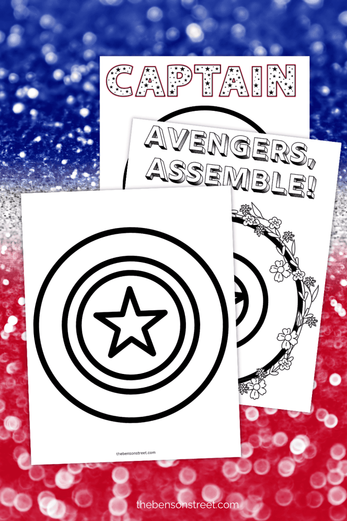 Free Printable Captain America Shield Coloring Pages for Captain America Shield Free Printable