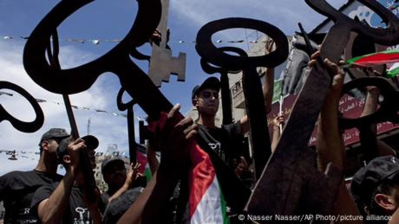 Συμβολική διαδήλωση Παλαιστινίων για τη Νάκμπα