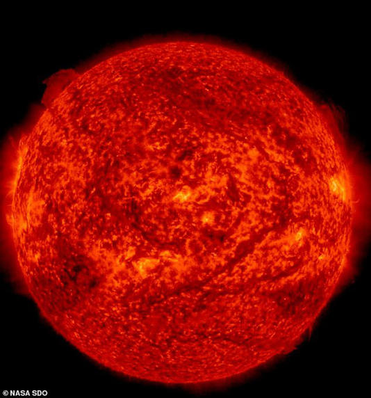 Cool regions known as scars left by the filament eruption indicate that some of the coronal mass ejection is heading towards Earth 