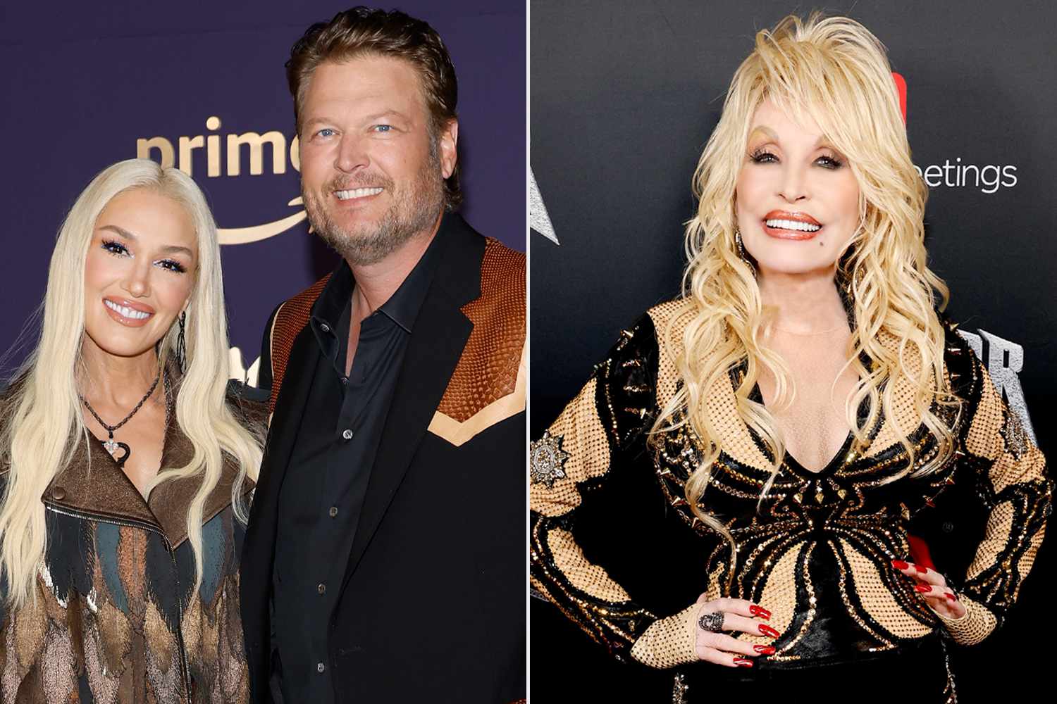 Jason Kempin/Getty(2) Gwen Stefani and Blake Shelton in May 2024; Dolly Parton in November 2023