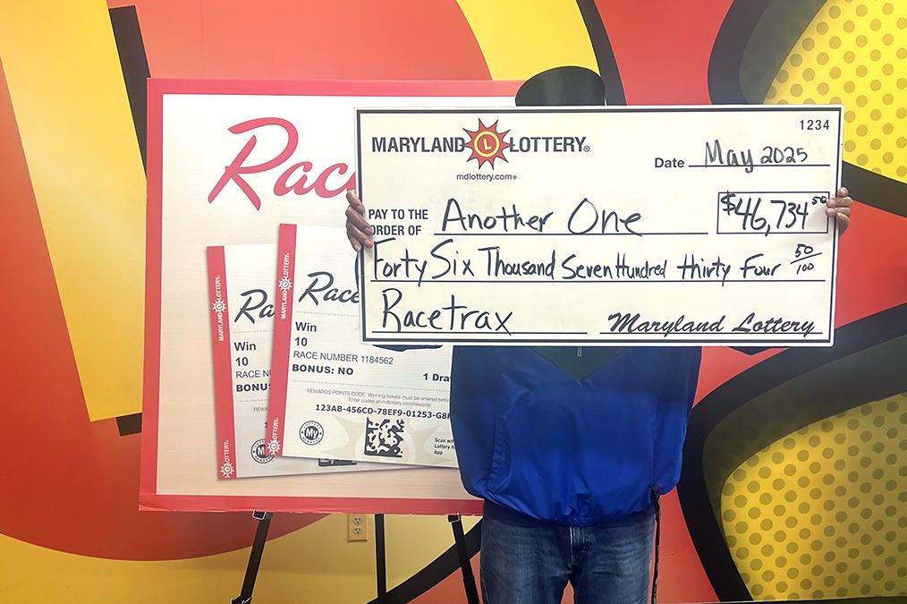 Maryland Lottery player wins his second big prize from Racetrax game