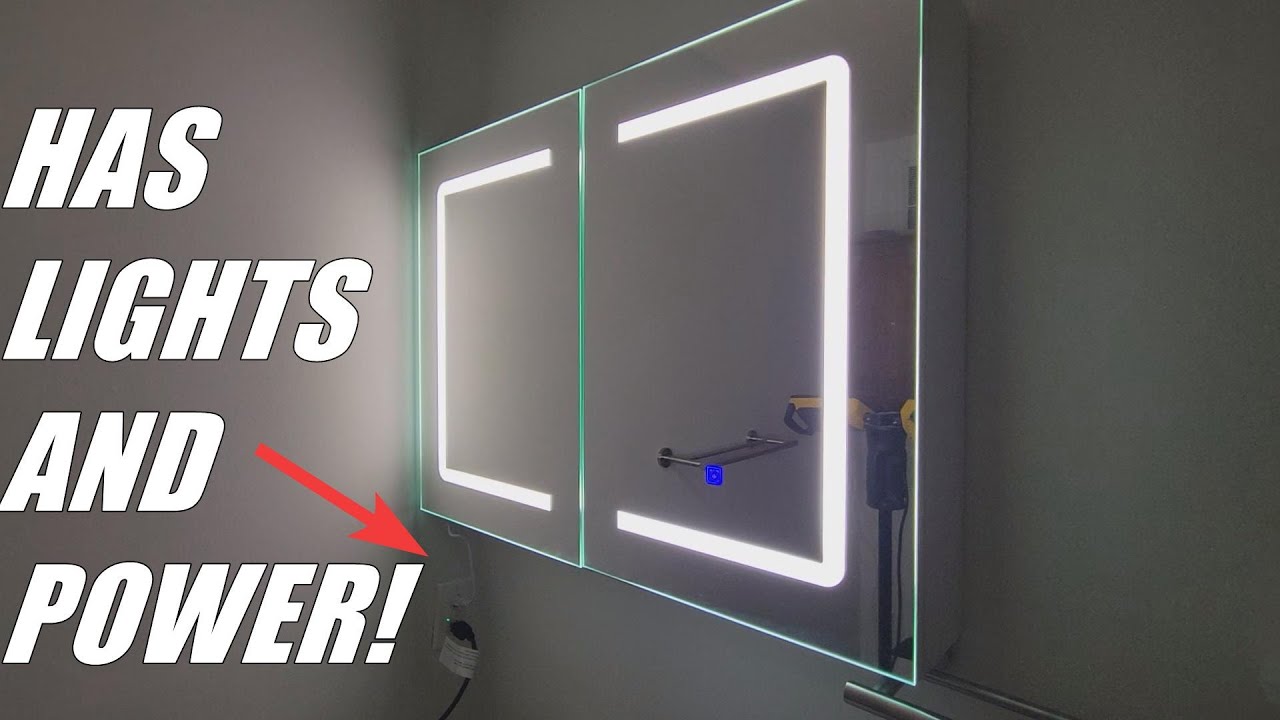 How to Install a Lighted Medicine Cabinet with Electrical Outlet and ...