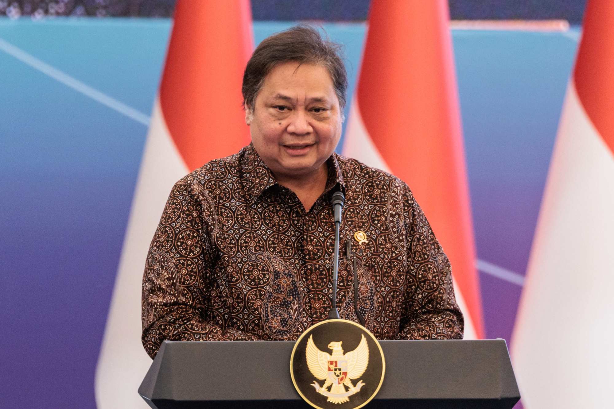 Chief Economic Minister Airlangga Hartarto is leading Indonesia's trade talks with the US. Photo: AFP
