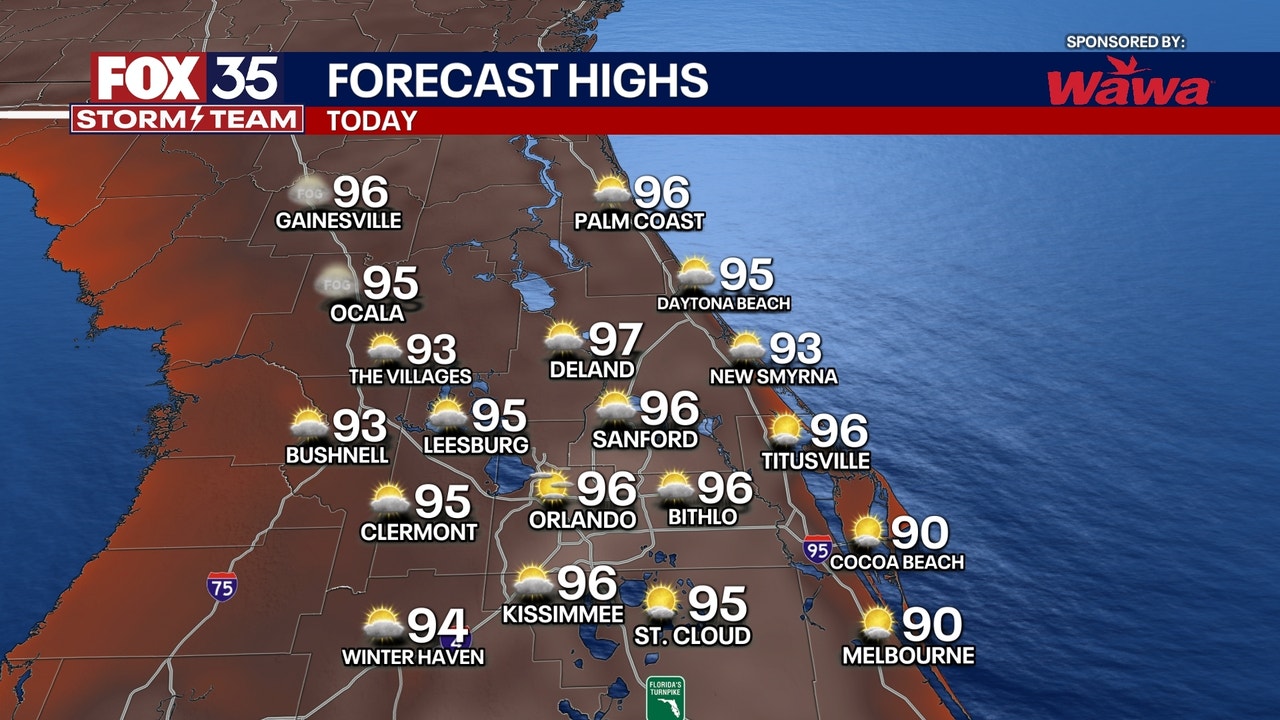 Orlando weather Sweltering heat with nearrecord high temperatures